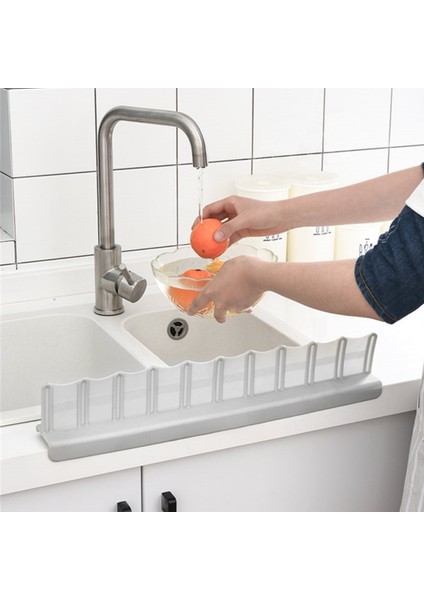 Trade Jam Vantuzlu Kauçuk Sıvı Su Sızdırmaz Izalasyon Mutfak Banyo Duş Bariyeri Lavabo Kenar Tutucu Set (4396)