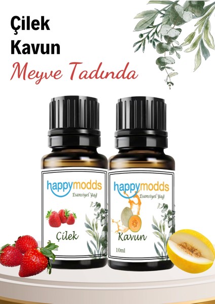 ,esansiyel Uçucu Yağ,oda Kokusu,buhurdanlık,çilek-Kavun,meyve Aroması 10 Ml,2'li Paket