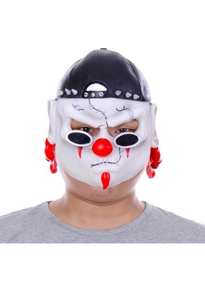 Lateks Şapkalı Gözlüklü Beyaz Maske (4396)