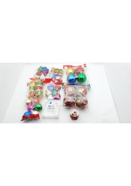 Yılbaşı, Yeni Yıl Noel Ağacı, Tam Set Parti Süsleme Malzemeleri Model 01