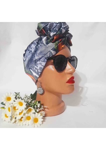 Afrika Modeli Telli Bandana Saç Aksesuarı Kadın Kumaş Toka modelleri