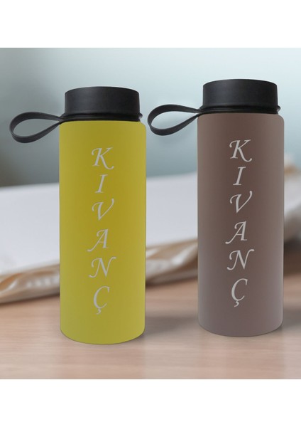 Gift Kişiye Özel Isimli 2’li Sarı ve Gri Cam Matara 500ML, Sevgiliye Hediye, Isimli Cam Matara, Sevgililer Günü fiyatları