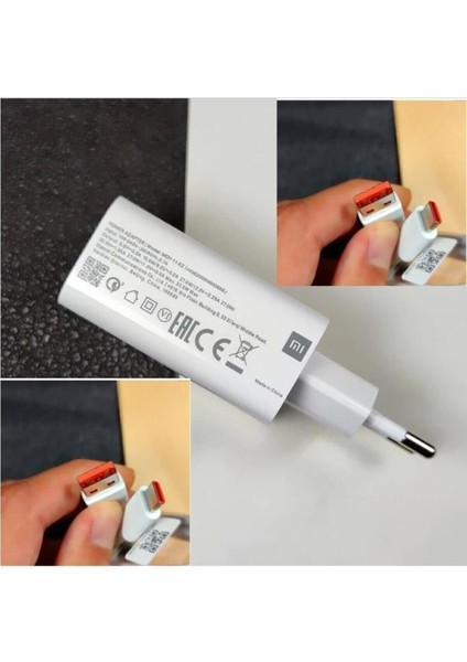 Xiaomi Orjinal 33 Watt Hızlı Şarj Aleti Başlık+Kablo Set Xiaomi 33W Mdy 11 Ez
