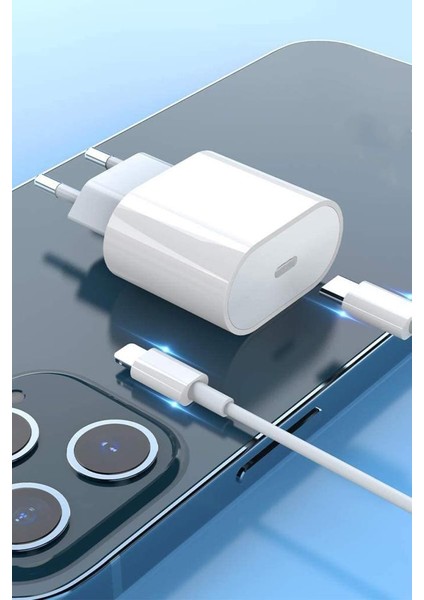Iphone 11 Pro Max Lightning Hızlı Şarj Aleti Cihazı Kablosu ve Adaptör