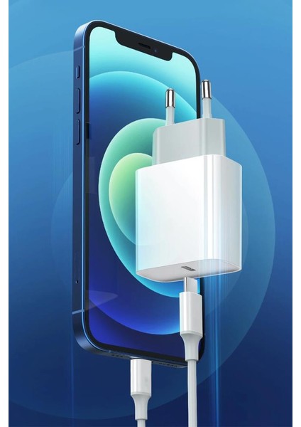Iphone 11 Pro Max Lightning Hızlı Şarj Aleti Cihazı Kablosu ve Adaptör