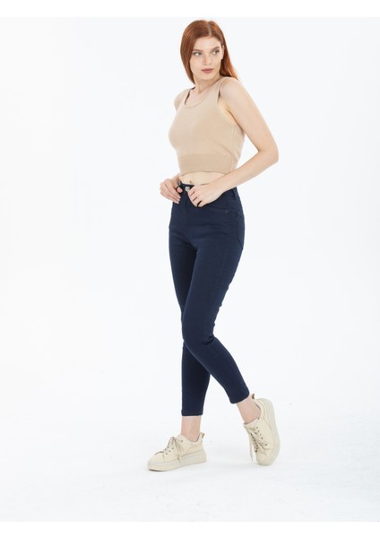 Koyu Dar Paça Skinny Power Kot Pantalon