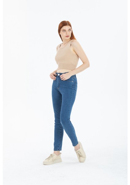 Koyu Dar Paça Skinny Power Kot Pantalon