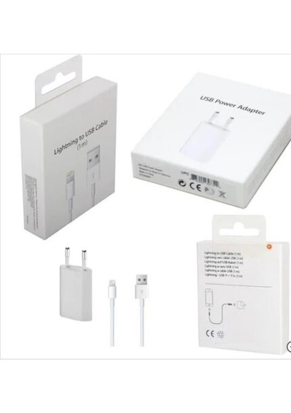 Bn Apple Iphone Şarj Uyumlu USB Data Kablosu ve Adaptör Seti 6 6s Plus