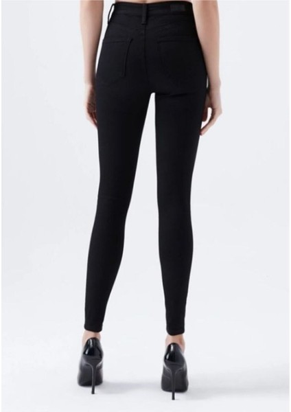 Simsiyah E.X.T.R.A Black Skinny Jeans Kot Solmaz Toparlayıcı Pantolonu