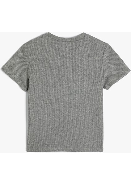 Tişört Slogan Baskılı Kısa Kollu Bisiklet Yaka fiyatları