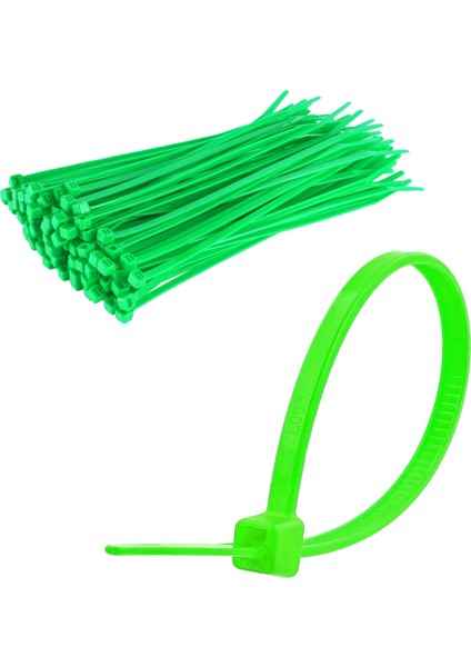 Kablo Bağı Yeşil 20CM 3.6mm Plastik Cırt Kelepçe Naylon (100 Adet) Jameson JKB-3620Y