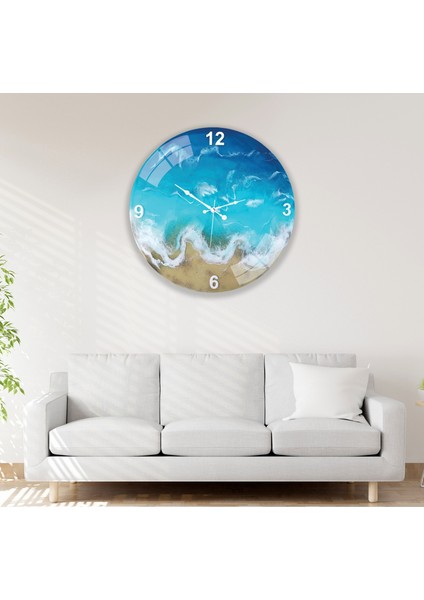 Kumsal Deniz Cam Saat - 40 cm