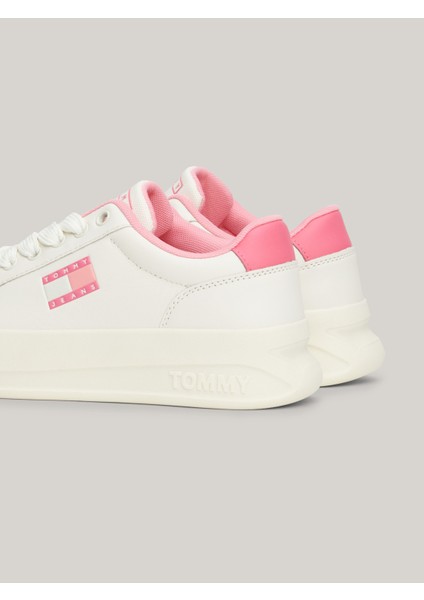 Kadın Marka Logolu Platform Topuklu Şık Görünüşlü Gündelik Kullanıma Uygun Beyaz Sneaker EN0EN02500-YBI