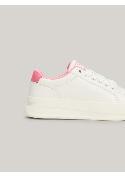 Kadın Marka Logolu Platform Topuklu Şık Görünüşlü Gündelik Kullanıma Uygun Beyaz Sneaker EN0EN02500-YBI