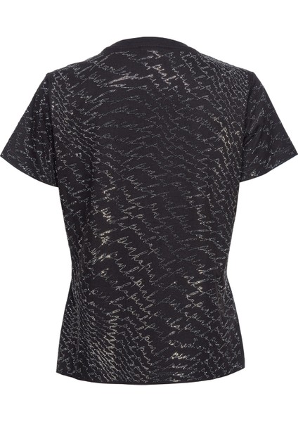 Bisiklet Yaka Düz Siyah Kadın T-Shirt 100535 fiyatları