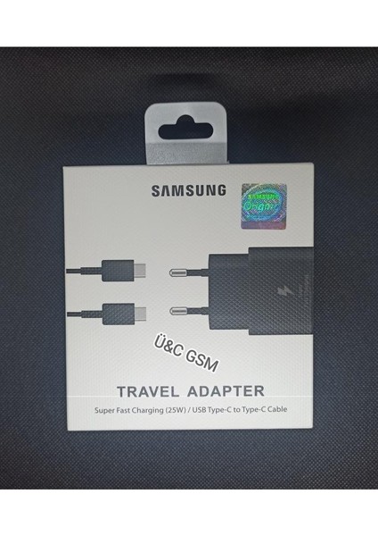 Galaxy A20 / A30 / A50 / A70 / M20 / M23 / M51 Type C 25W Orjinal Hızlı Şarj Aleti Cihazı