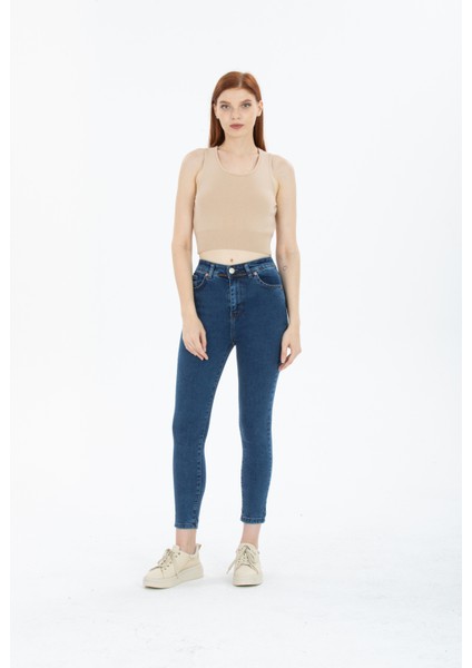 Snow Açık Kar Dar Paça Skinny Power Kot Pantalon