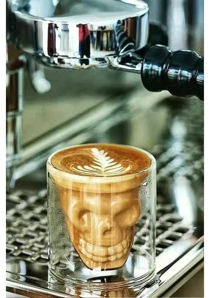 2'likuru Kafa Tasarımlı Bardak Kahve Expresso Kokteyl Bardağı Kristal Skull Çift fırsatları