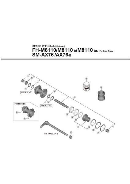 Xt FH-M8110 Sol Kilit Somunu Y3G104000