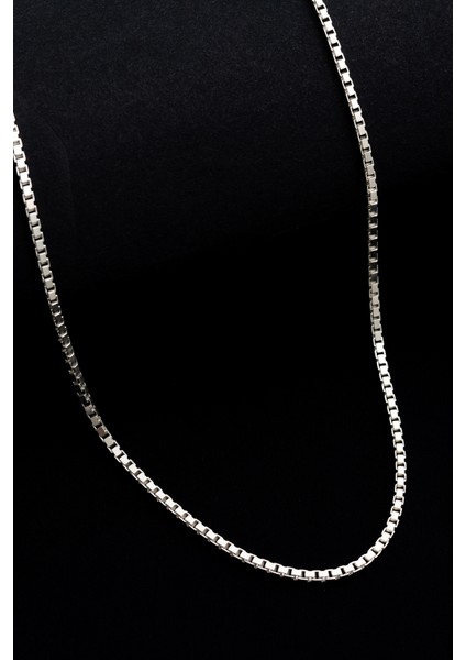 Erkek Gümüş Kolye - 925 Ayar Küp Zincir Gümüş Kolye modelleri