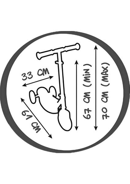 Smoby Ahşap 3W Katlanabilir Scooter 7600750908