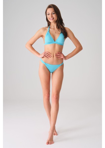 Yeni Sezon Uzun Üçgen Bikini Takım Mavi 227282