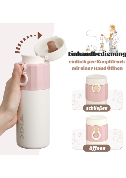 Tkk Termos Kupa T-2007 450 ml Pembe Kupası, Paslanmaz Çelik, Çift Duvarlı, Yalıtımlı, Sızdırmaz- Kahve ve Çay Için Kahve Bardağı modelleri