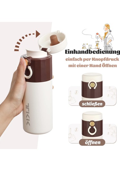 Tkk Termos Kupa T-2007 450 ml Çikolata Kahve Kupası, Paslanmaz Çelik, Çift Duvarlı, Yalıtımlı, Sızdırmaz- Kahve ve Çay Için Kahve Bardağı modelleri