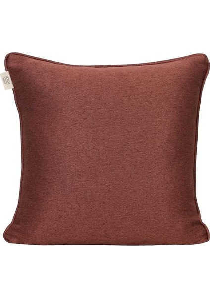 3'lü Çift Taraflı Keten ve Kadife Görünümlü Kırlent Kılıfı Fitilli Kırmızı