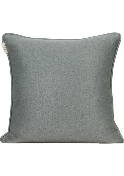 3'lü Çift Taraflı Keten ve Kadife Görünümlü Kırlent Kılıfı Fitilli Su Yeşili