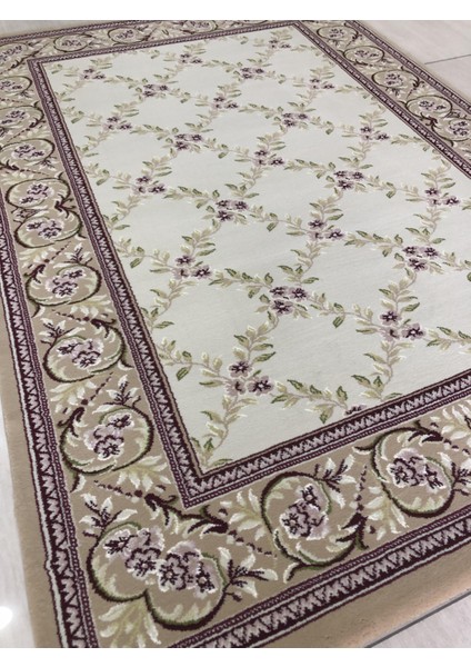 Saray Tifanny 10106 Krem-2 125X180 Kırmızı 2,25 M2 Halı