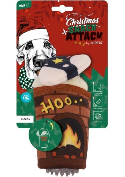 Christmas Dog Toy Socks Köpek Oyuncağı 12 cm