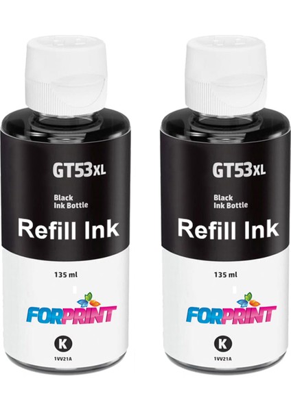 GT53XL Refill Ink 2X135ML Siyah (Forprint ECO100 Plus)