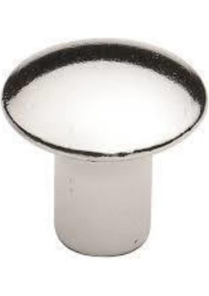 Küçük Düz Düğme Krom (5 Adet)