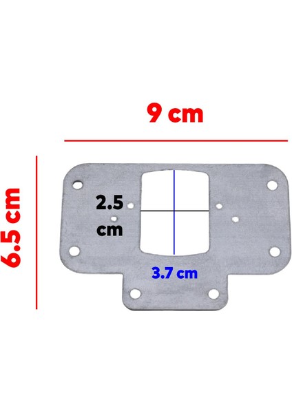 Dolap Kapak Tas Taş Menteşe Tamir Sacı Saç Nobel Pratik Onarım Kiti 6,5x9 cm Yuva Tablası 8 Adet