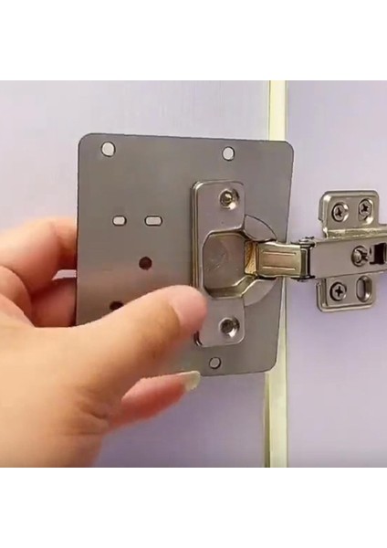 Menteşe Tamir Sacı Dolap Kapak Tas Taş Nobel Pratik Onarım Kiti 6,5x9 cm Yuva Tablası Saç 12 Adet