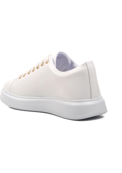 Jukov 102 22095 Beyaz Hakiki Deri Erkek Sneaker