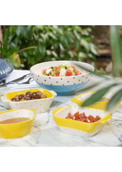 Sunbeam Square Trio Set - 7X10X3,5 cm Ceramics Set