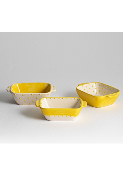 Sunbeam Square Trio Set - 7X10X3,5 cm Ceramics Set modelleri