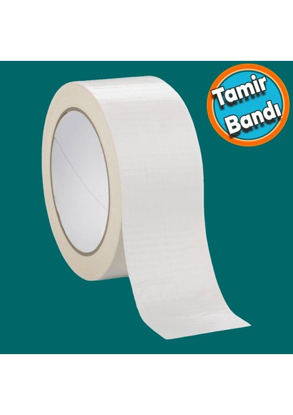 Çok Amaçlı Tamir Onarım Tadilat Bandı 48 mm x 10 Metre Çok Amaçlı Beyaz Takviye Bant Güçlü Yapıştırıcı
