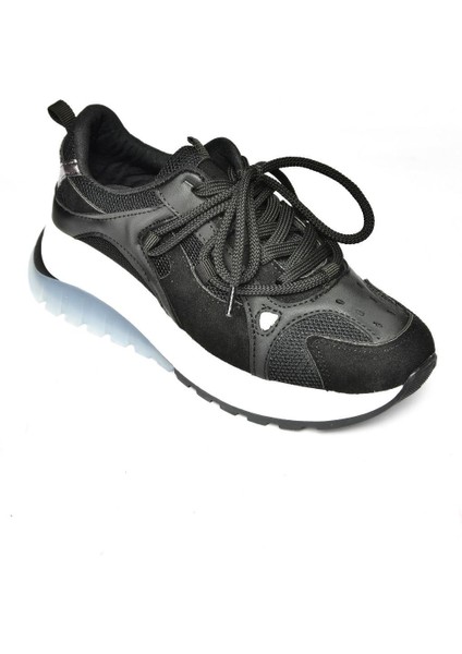 S973413104 Siyah Kumaş Spor Ayakkabı Sneakers
