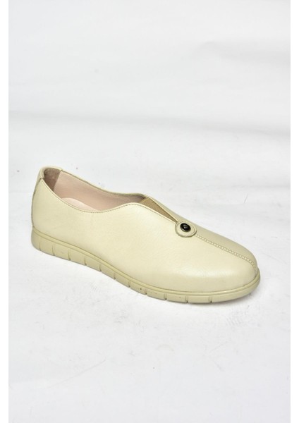 P555081203 Bej Deri Comfort Taban Kadın Ayakkabı modelleri