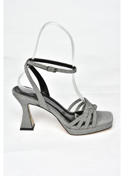 S569315714 Platin Sim Kalın Topuklu Abiye Ayakkabı indirimleri