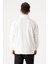 Erkek Krem Dik Yaka Fermuarlı Oversize Sweatshirt 4