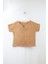 %100 Pamuk Cepli V Yaka Müslin Bebek T-Shirt 1
