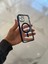 Apple iPhone 12 Pro Magsafe Lazer Silikon Renkli Şeritli Telefon Kılıfı Kamera Lensi Açık 2