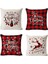 Noel Noel Yastık Kılıfları 18 x 18 Inç 4'lü Set - Beyaz ve Kırmızı Noel Serisi Yastık Yastık Kılıfı (Yurt Dışından) 1