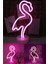 Coverzone Flamingo Neon Led Işık Iç Mekan Aydınlatma USB Kablosu Yada Pilli Kullanıma Uygun Şık Hediyelik Veya Parti Organizasyonlarda Kullanım Neon LED Işık 32CM Yükseklik 4