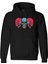 Three Skull Kurukafa Tasarım Dijital Baskılı 3 Iplik Şardonlu Unisex Kapüşonlu Hoodie Sweatshirt 1