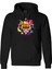 Cat Music Tasarım Dijital Baskılı 3 Iplik Şardonlu Unisex Kapüşonlu Hoodie Sweatshirt 1